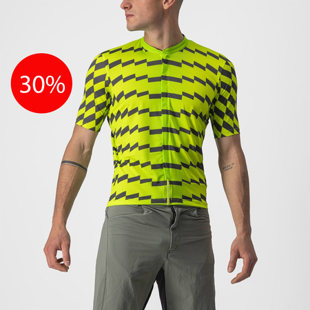 CASTELLI UNLIMITED STERRATO TRÖJA KORT LIME